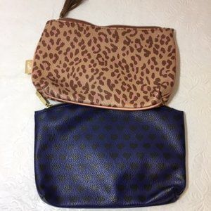 SET of TWO Ipsy Cosmetic Travel Makeup Pouch Bags